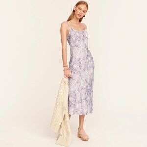 J. Crew Lilac Floral Midi Dress